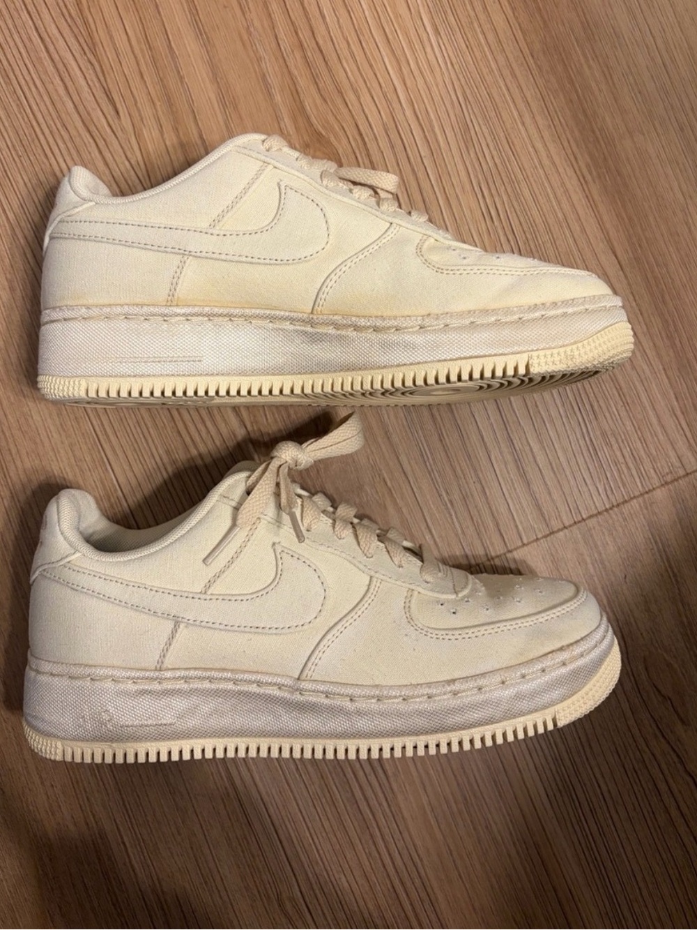 Nike Off-White Canvas Air Force 1 NYC Low-Top Sneakers